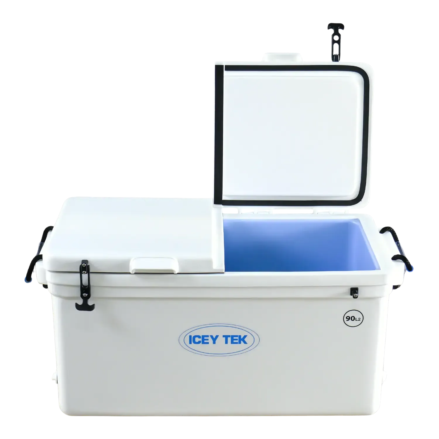 90L White Split Lid Right